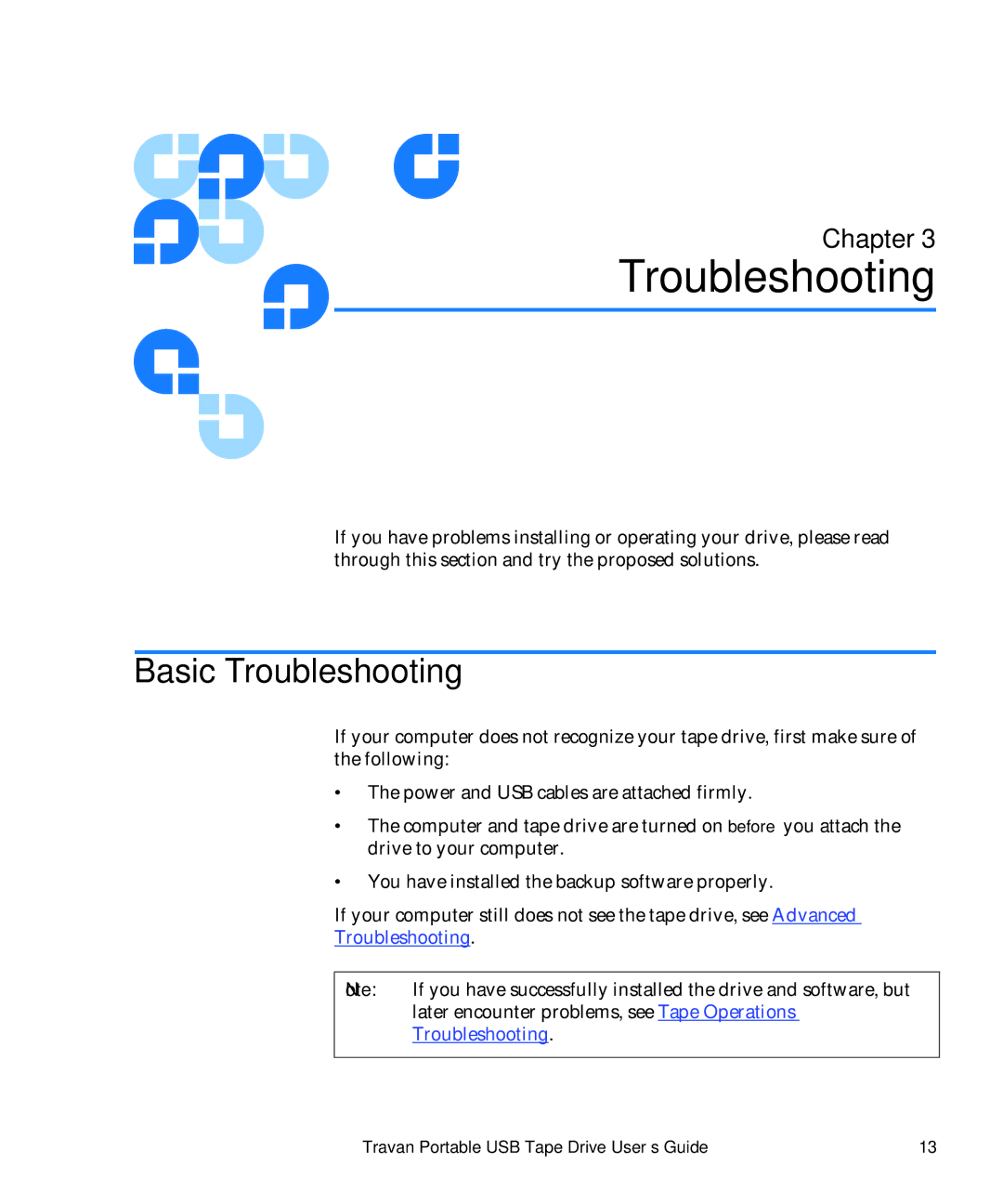 Quantum 50002767 manual 3Troubleshooting, Basic Troubleshooting 