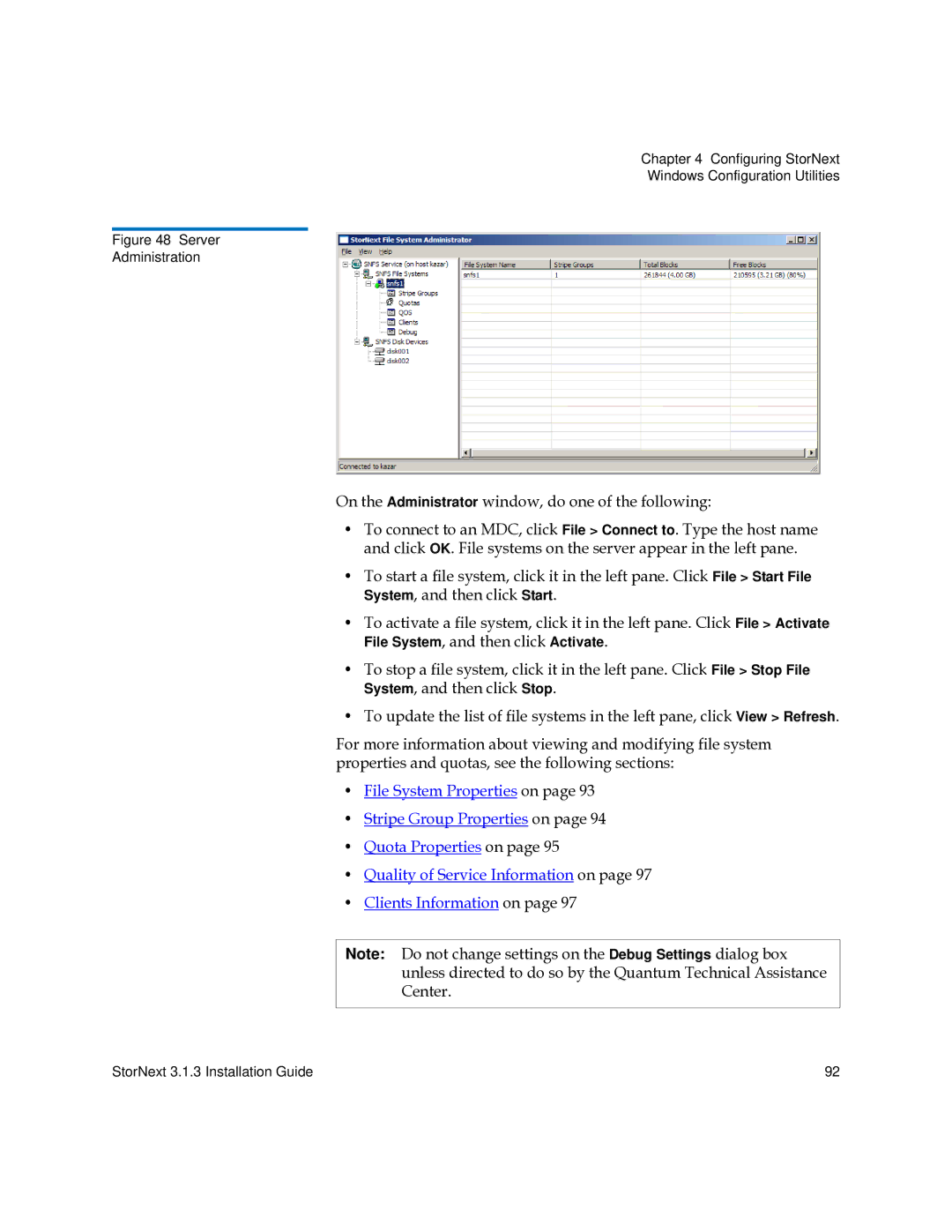 Quantum 6-00360-15 manual Server Administration 