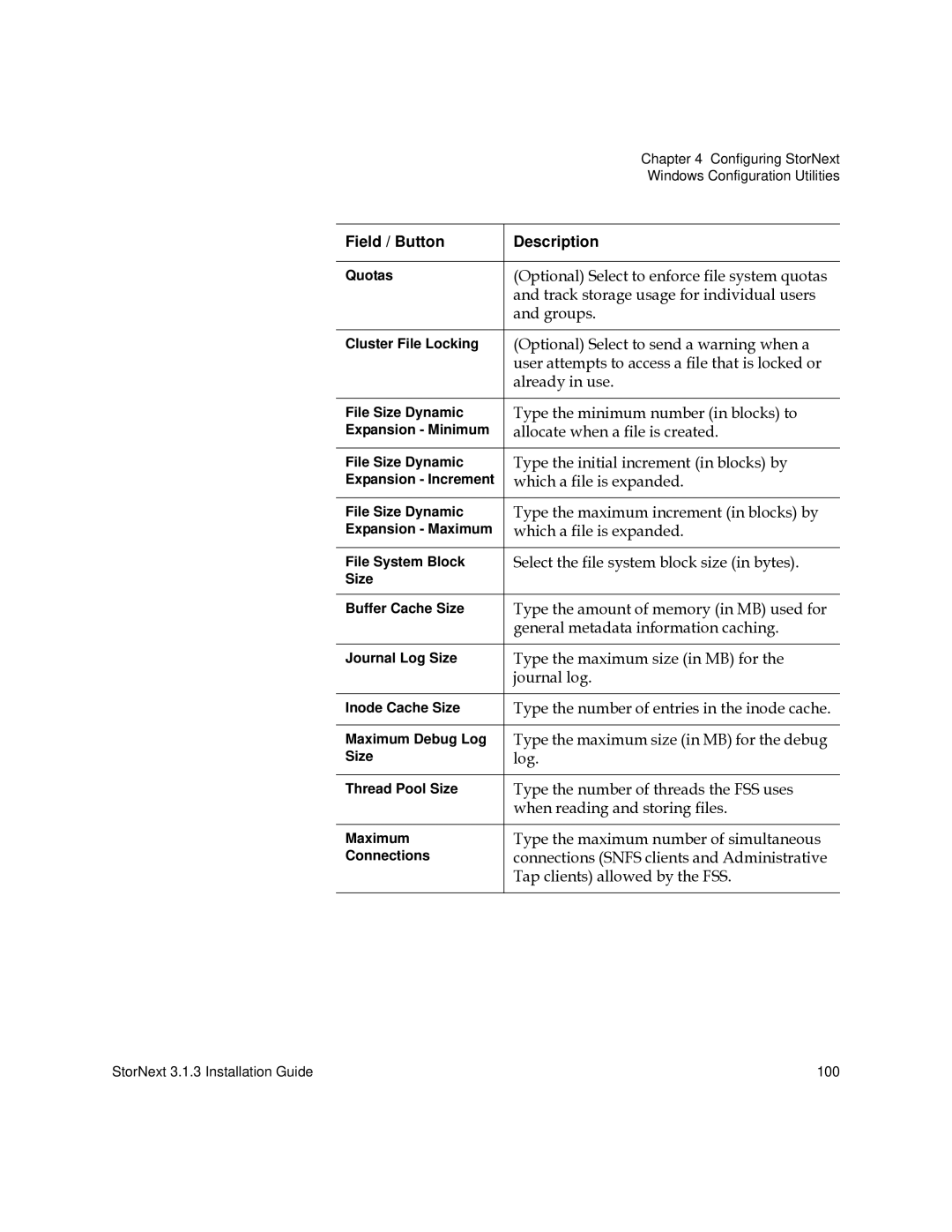 Quantum 6-00360-15 Optional Select to enforce file system quotas, Track storage usage for individual users, Groups, Log 