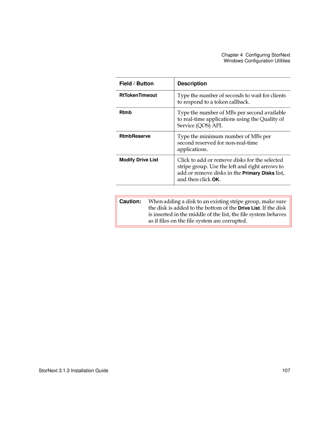 Quantum 6-00360-15 manual Type the number of seconds to wait for clients, To respond to a token callback, Service QOS API 