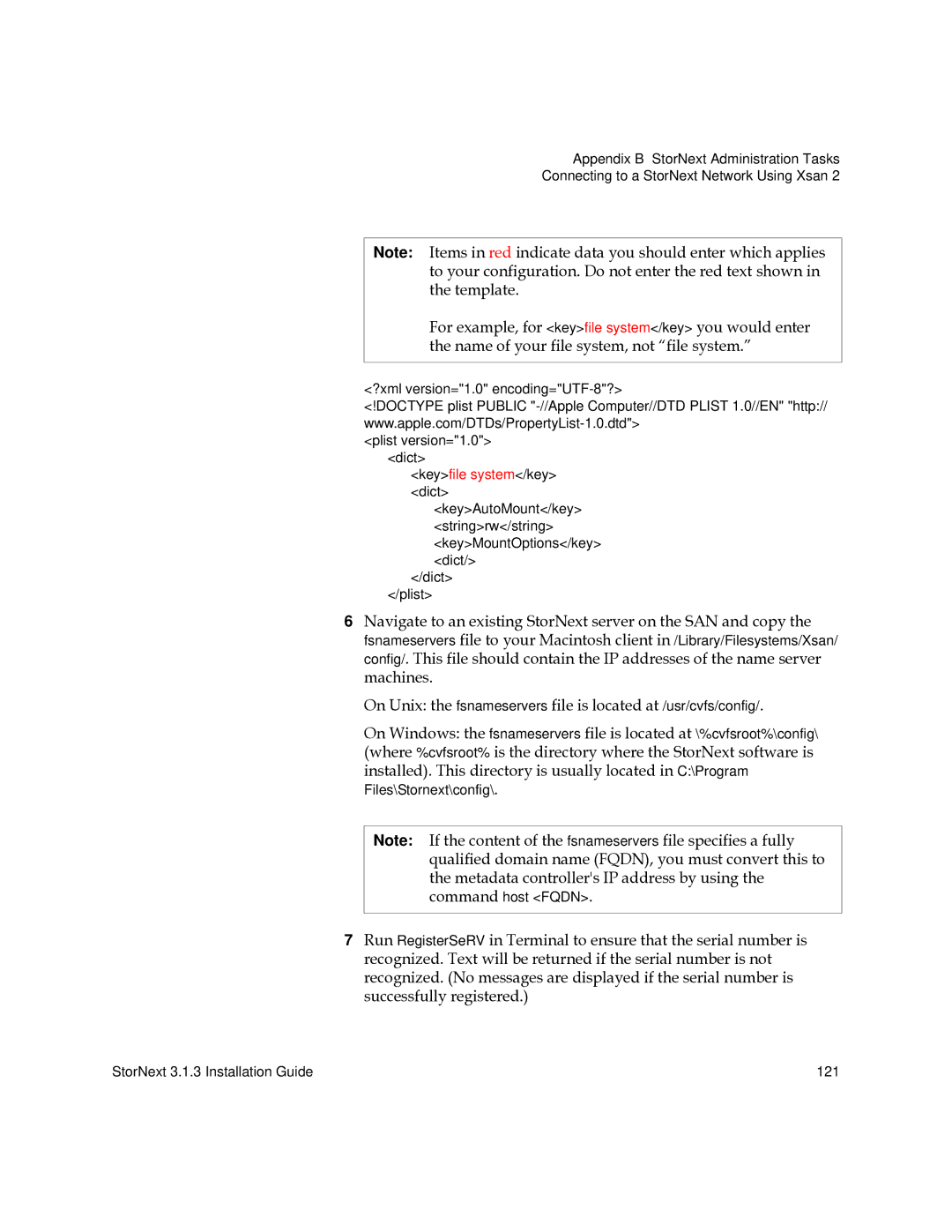 Quantum 6-00360-15 manual StorNext 3.1.3 Installation Guide 121 