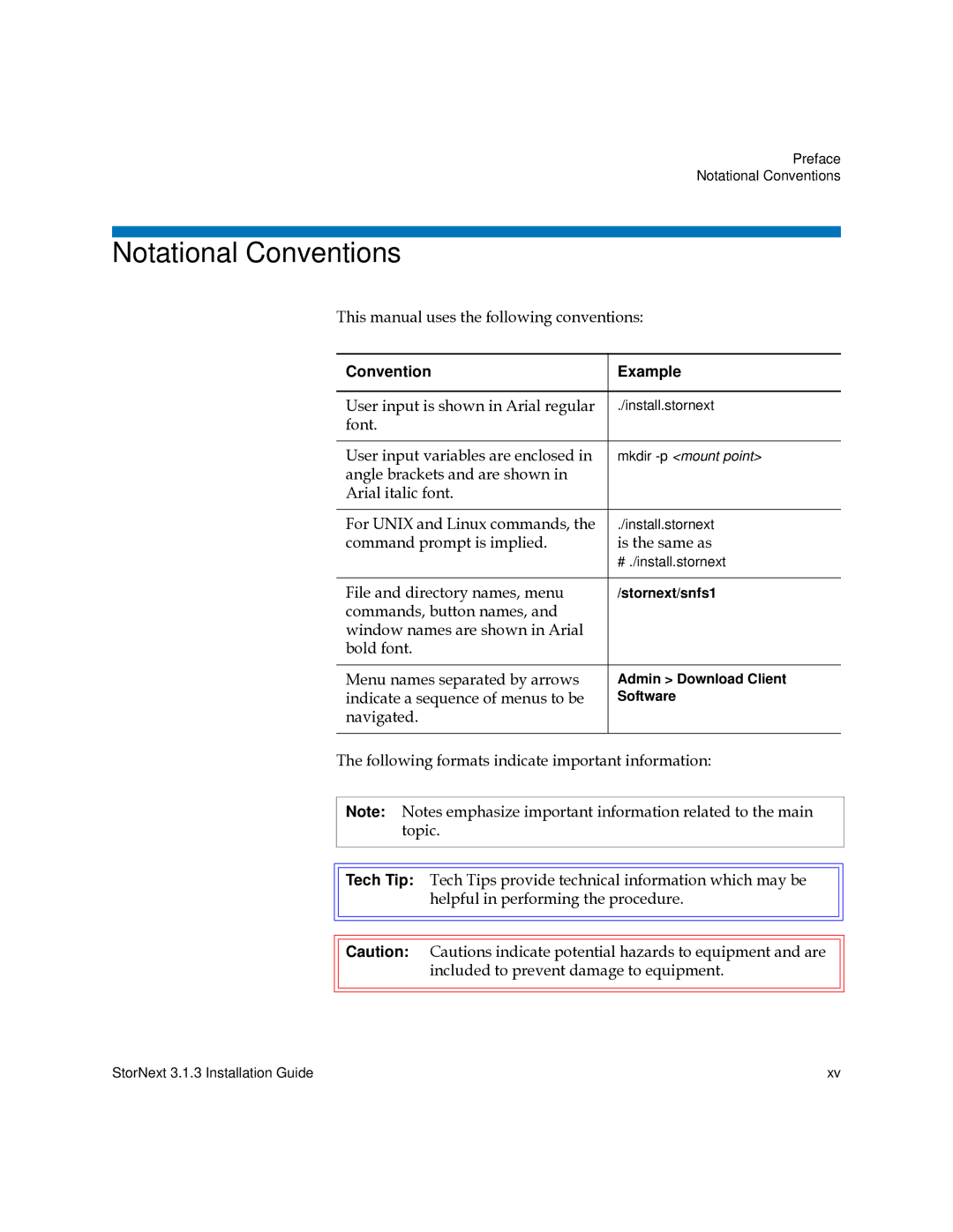 Quantum 6-00360-15 manual Notational Conventions, Convention Example 