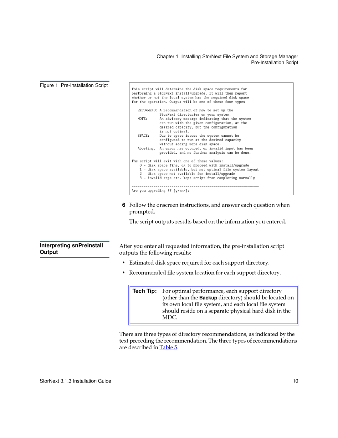 Quantum 6-00360-15 manual Interpreting snPreInstall Output 