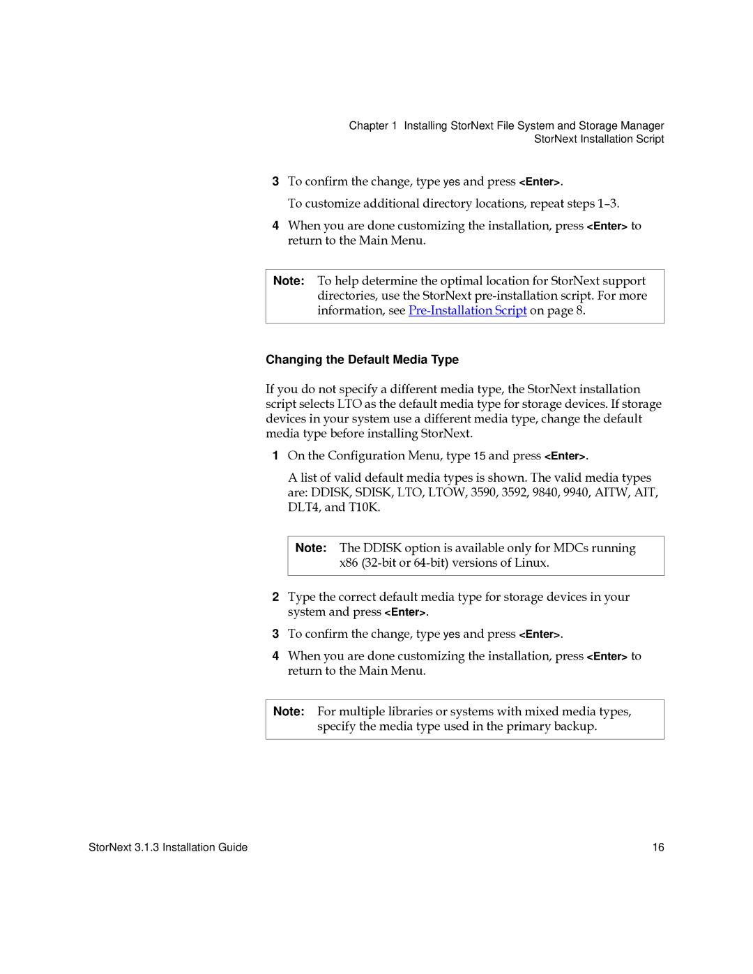 Quantum 6-00360-15 manual Changing the Default Media Type 