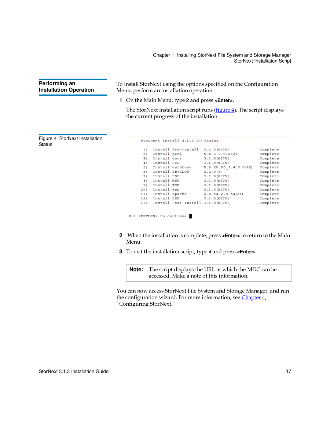 Quantum 6-00360-15 manual Performing an Installation Operation 