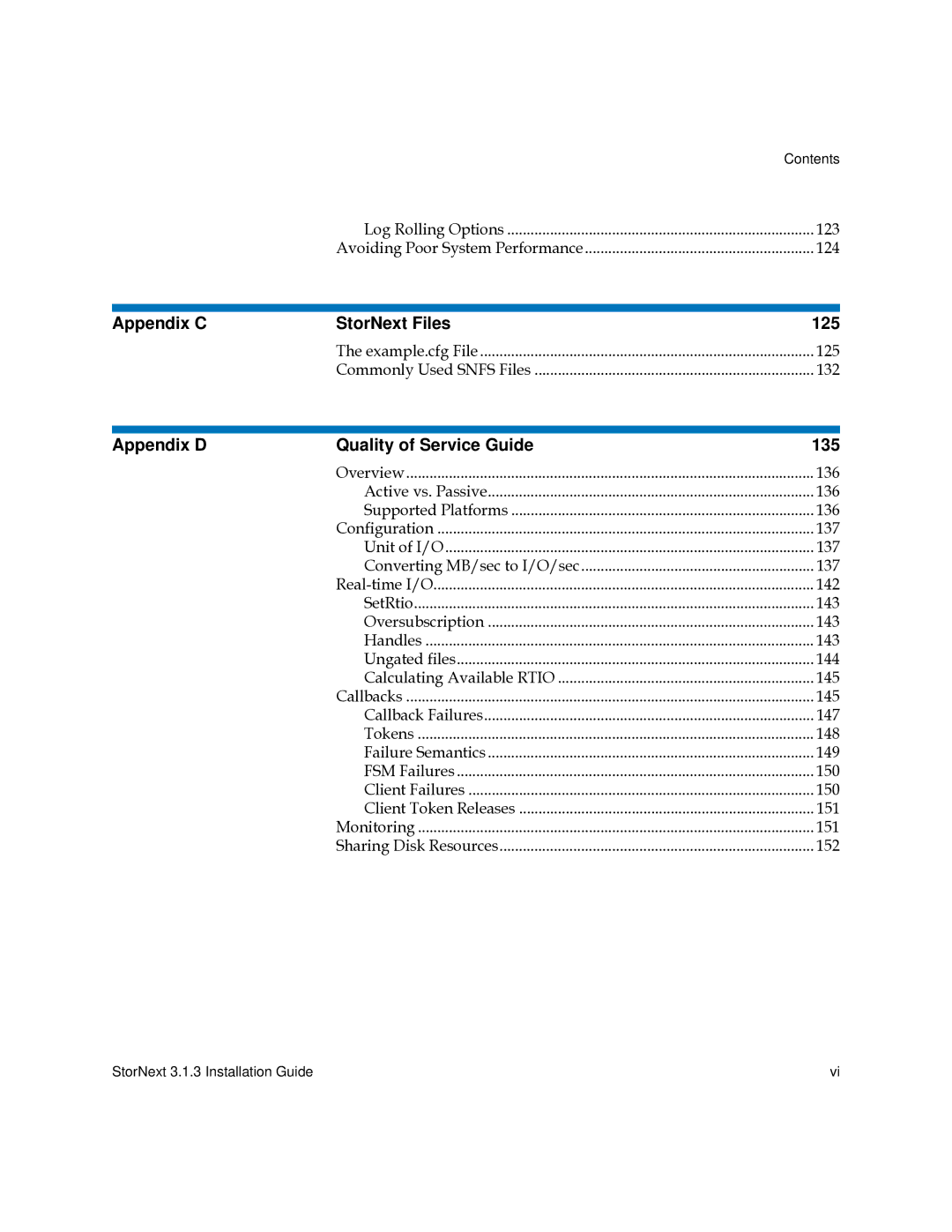 Quantum 6-00360-15 manual Log Rolling Options 123 Avoiding Poor System Performance 124 