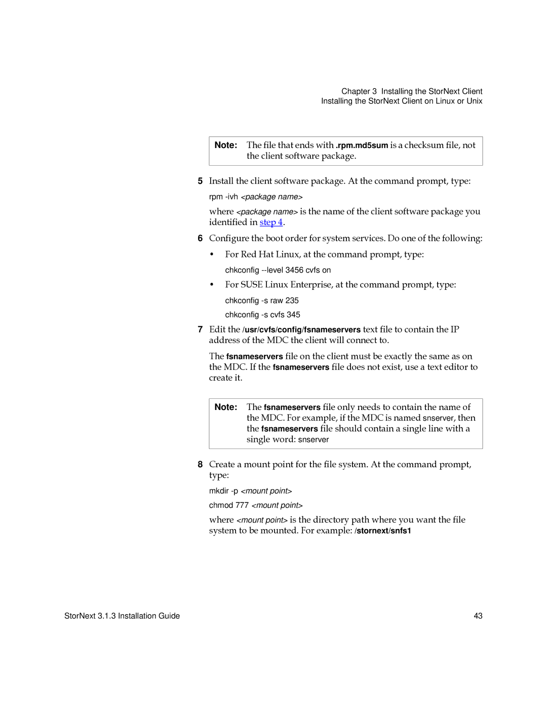 Quantum 6-00360-15 manual Mkdir -pmount point chmod 777 mount point 