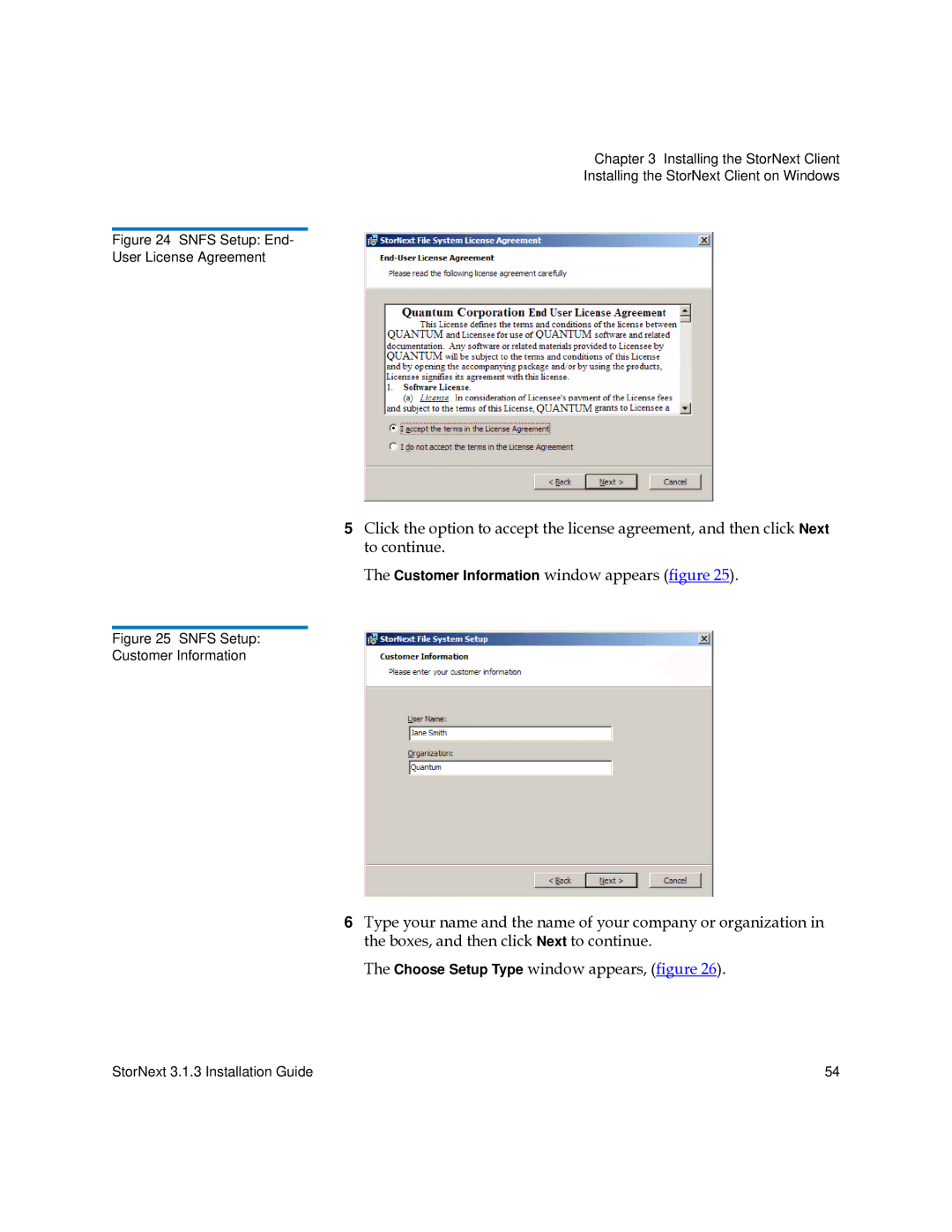 Quantum 6-00360-15 manual Snfs Setup End User License Agreement 