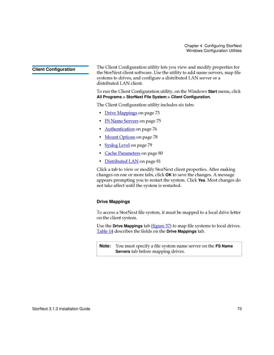 Quantum 6-00360-15 manual Client Configuration, Drive Mappings 