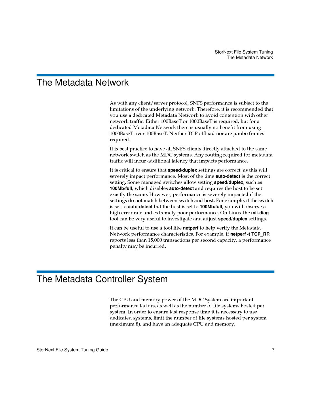 Quantum 6-01376-05 manual Metadata Network, Metadata Controller System 