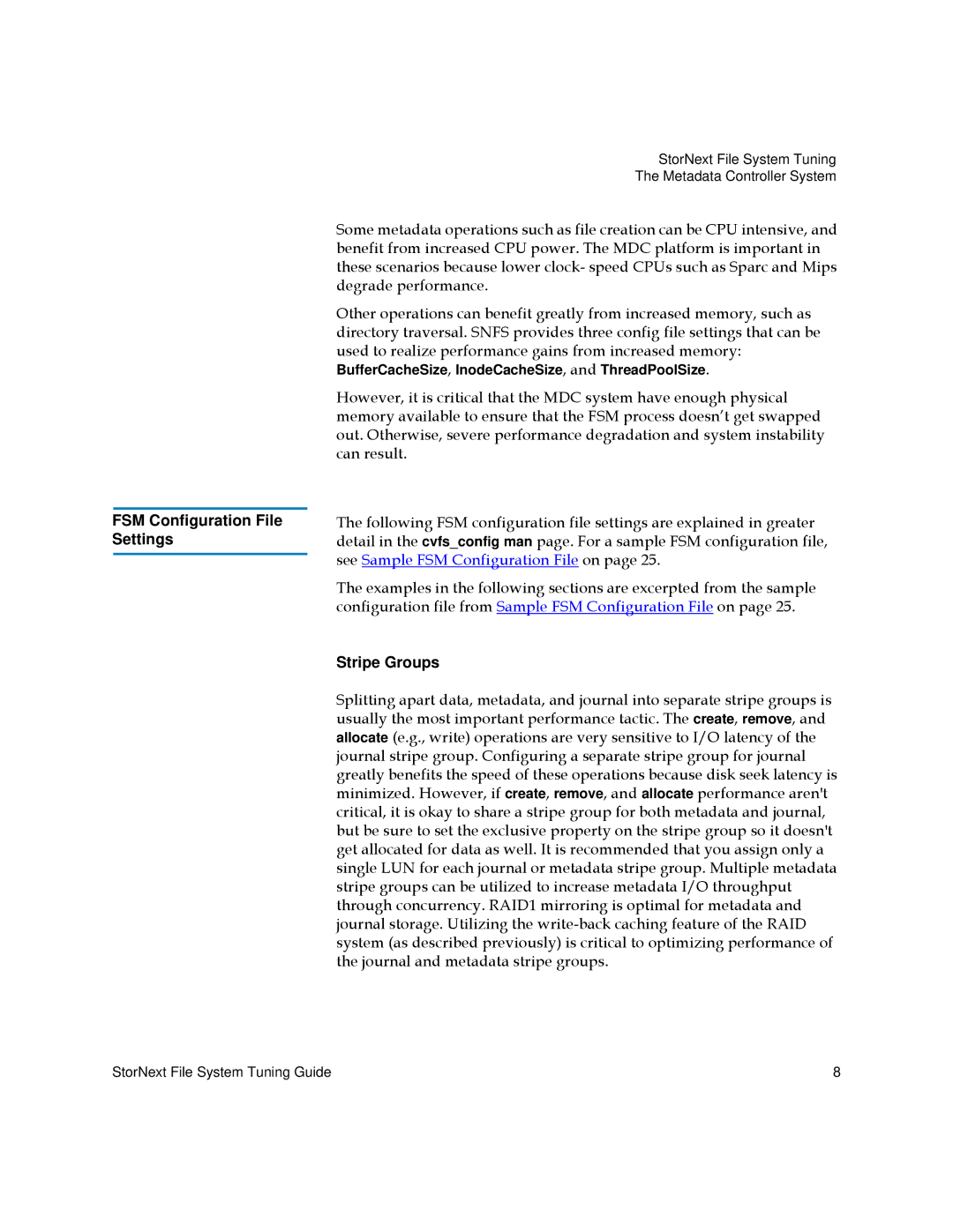 Quantum 6-01376-05 manual FSM Configuration File Settings, Stripe Groups 