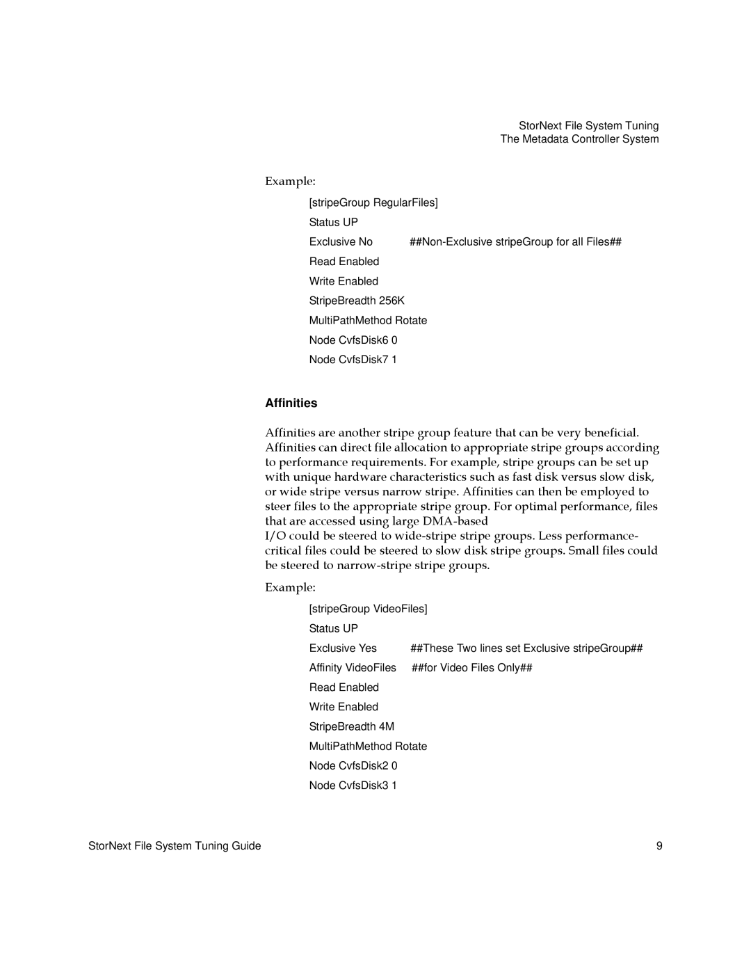 Quantum 6-01376-05 manual Example, Affinities 