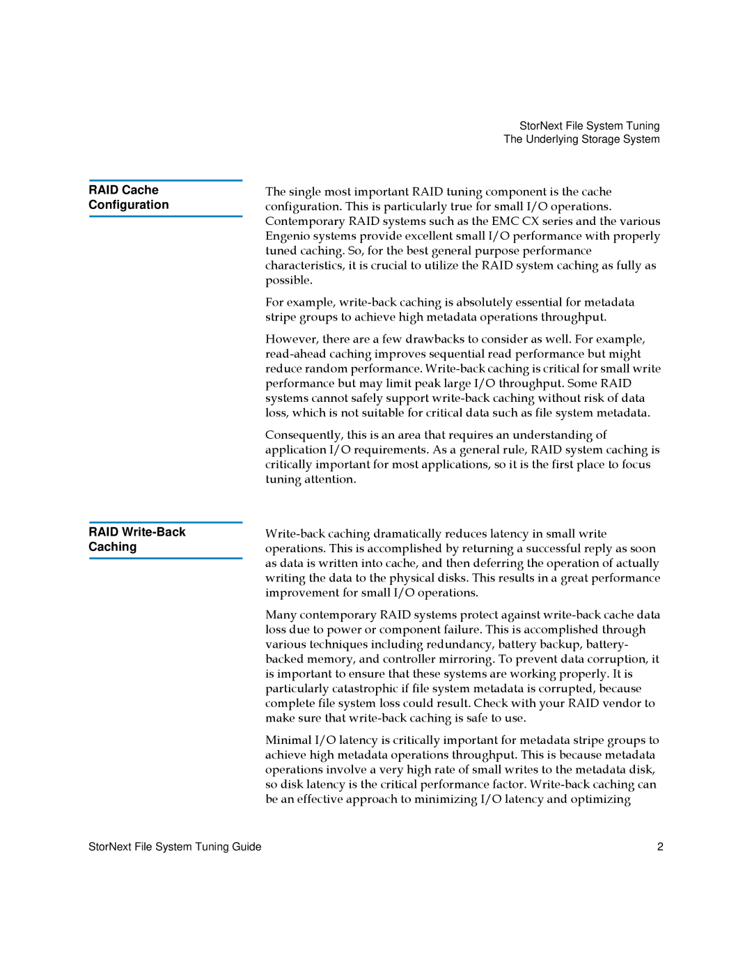 Quantum 6-01376-05 manual RAID Cache Configuration RAID Write-Back Caching 