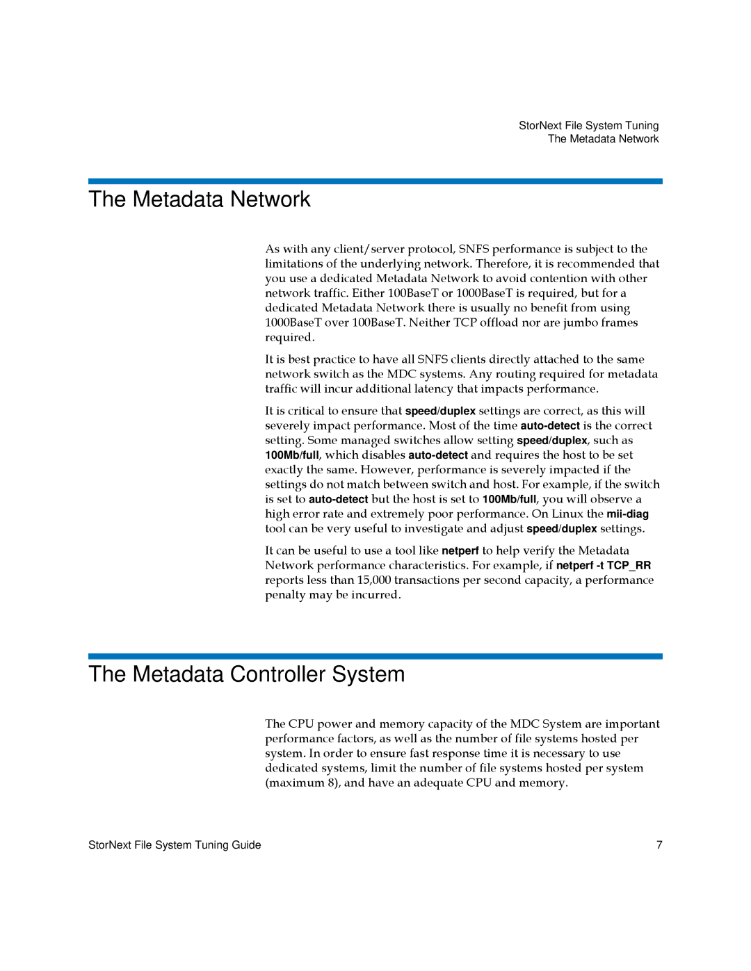 Quantum 6-01376-07 manual Metadata Network, Metadata Controller System 