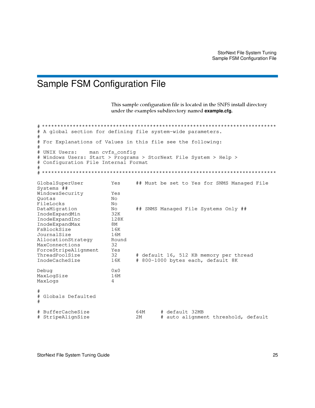 Quantum 6-01376-07 manual Sample FSM Configuration File 