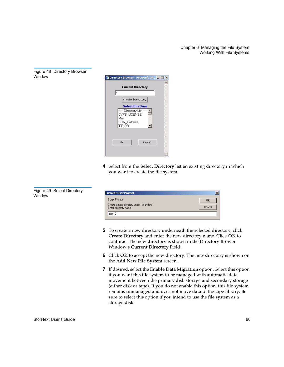 Quantum 6-01658-01 manual Directory Browser Window 