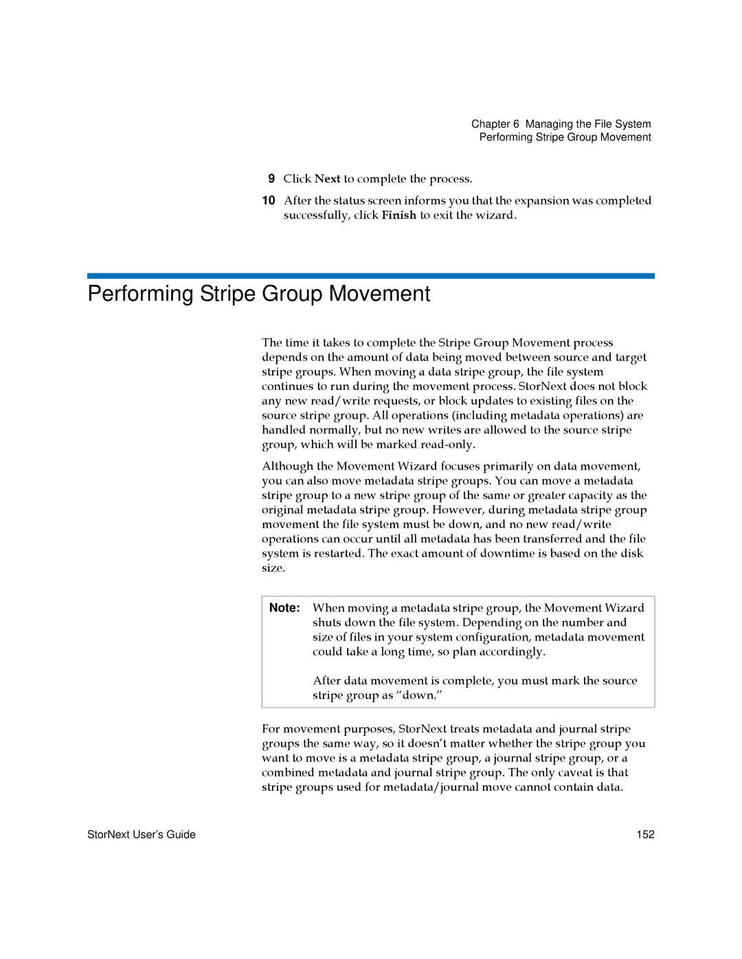 Quantum 6-01658-01 manual Performing Stripe Group Movement 