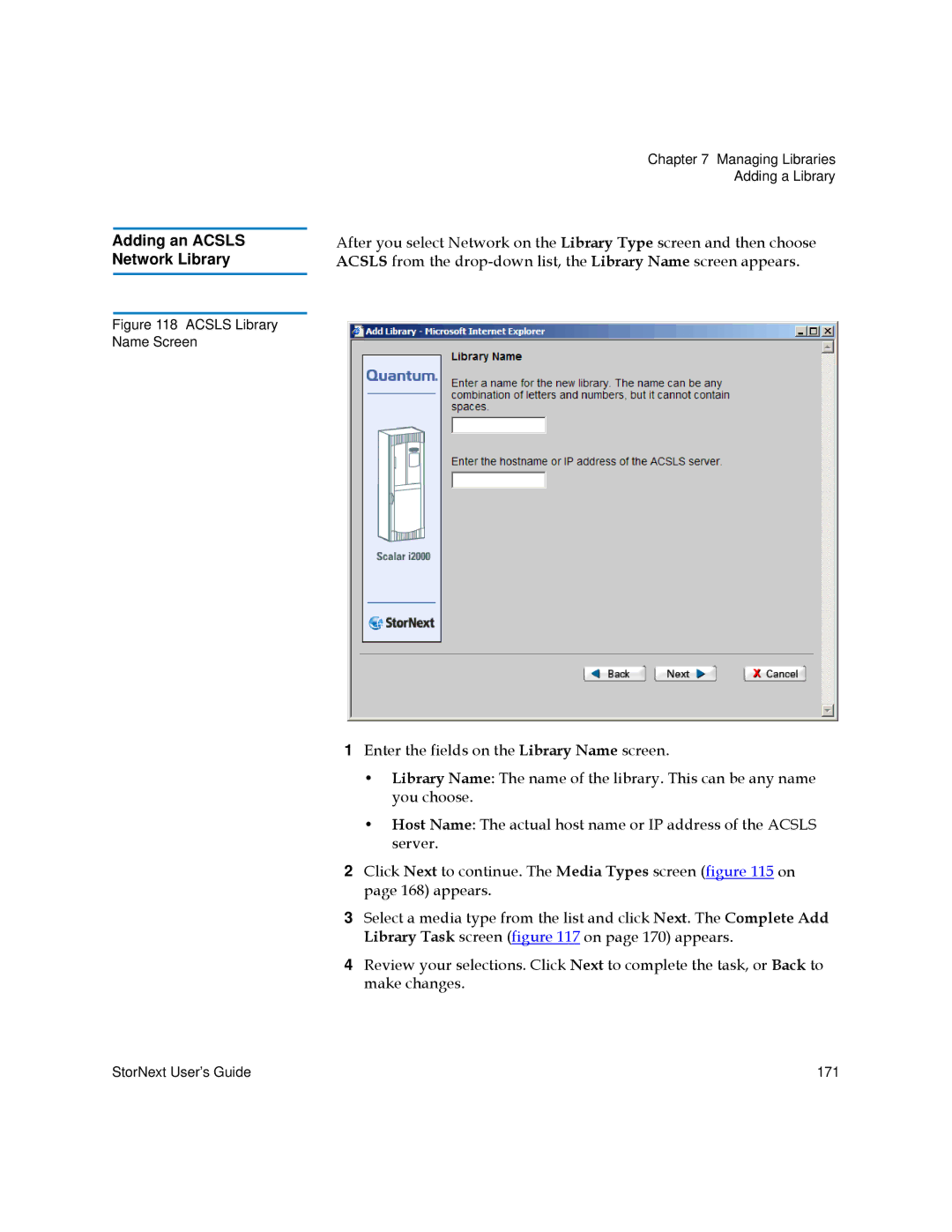 Quantum 6-01658-01 manual Adding an Acsls Network Library 