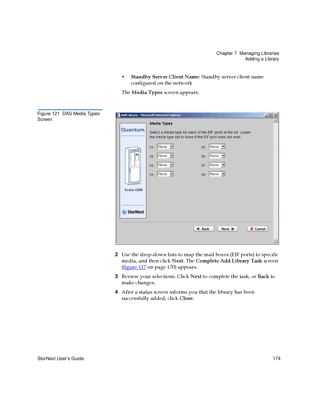 Quantum 6-01658-01 manual DAS Media Types Screen 