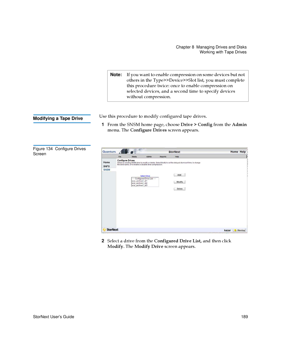 Quantum 6-01658-01 manual Modifying a Tape Drive 