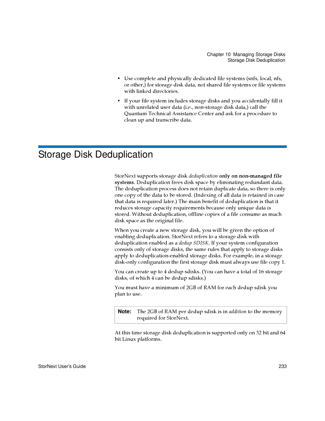 Quantum 6-01658-01 manual Storage Disk Deduplication 