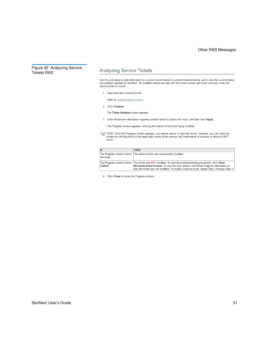 Quantum 6-01658-01 manual Analyzing Service Tickets RAS StorNext User’s Guide 