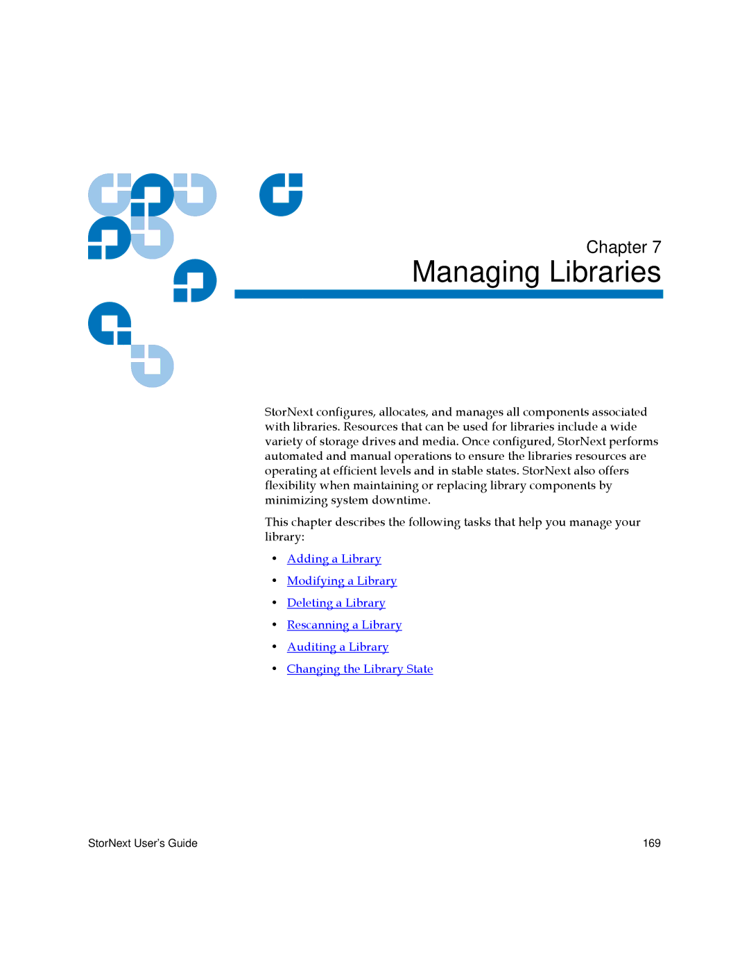 Quantum 6-01658-05 manual Managing Libraries 