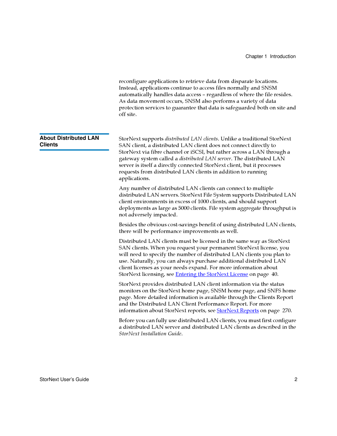 Quantum 6-01658-05 manual About Distributed LAN Clients 