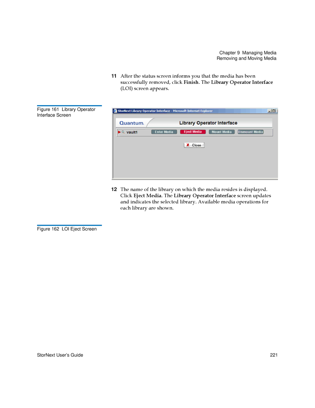 Quantum 6-01658-05 manual Library Operator Interface Screen 