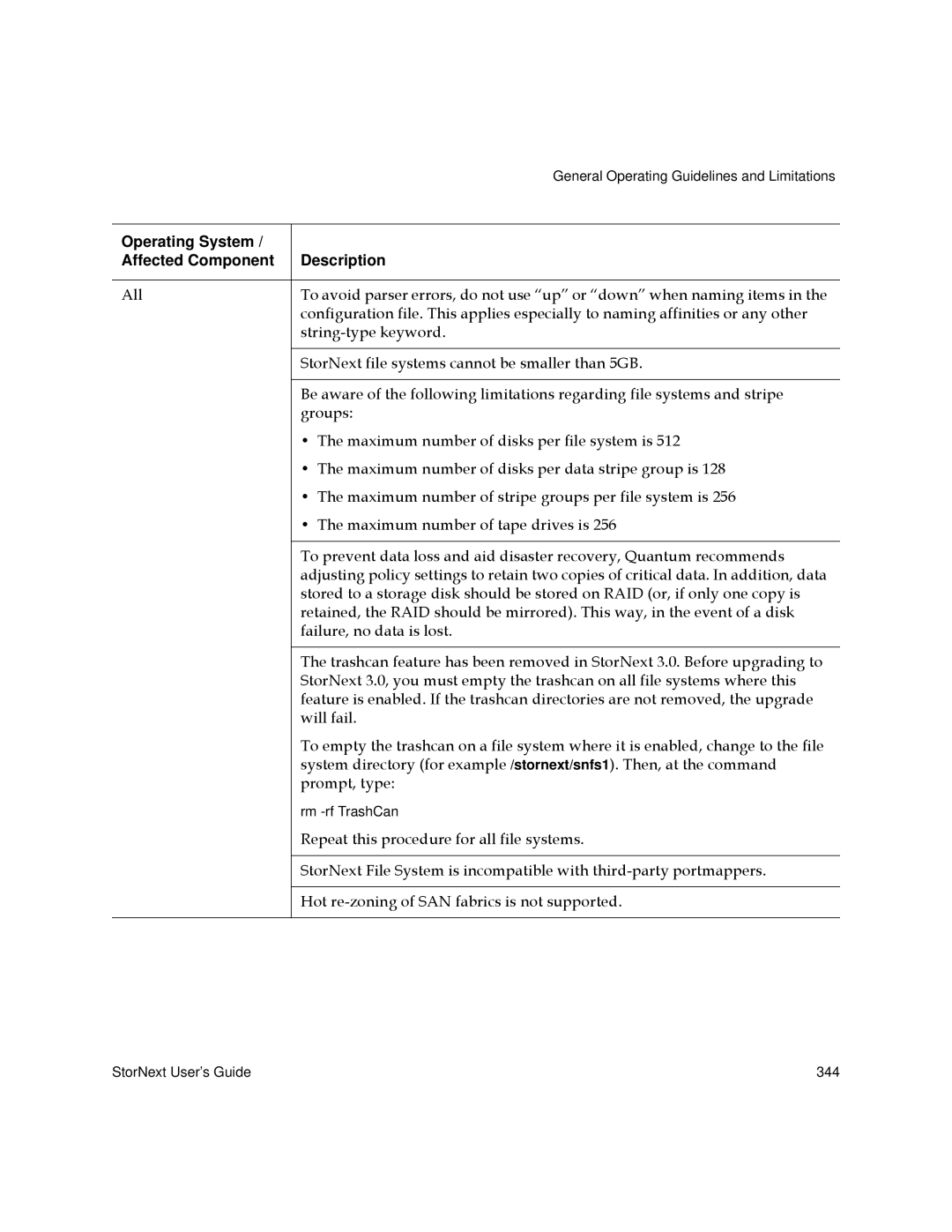 Quantum 6-01658-05 manual Repeat this procedure for all file systems 