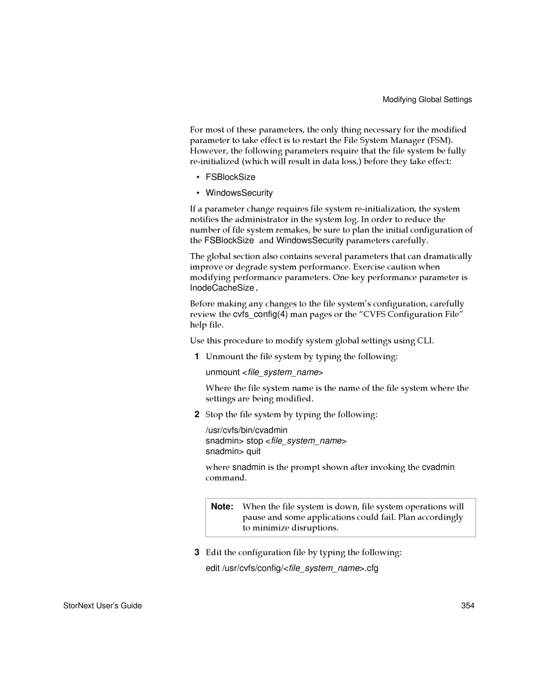 Quantum 6-01658-05 manual InodeCacheSize 