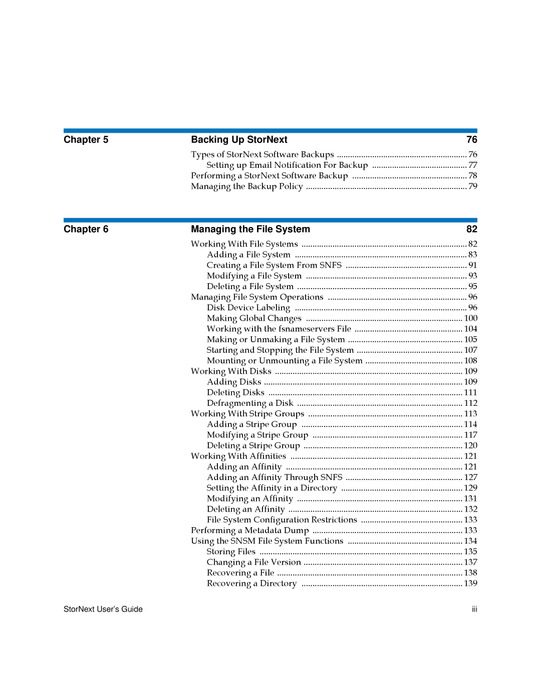 Quantum 6-01658-05 manual Chapter Backing Up StorNext 