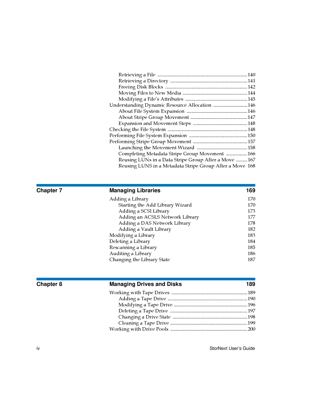 Quantum 6-01658-05 manual Chapter Managing Libraries 169 