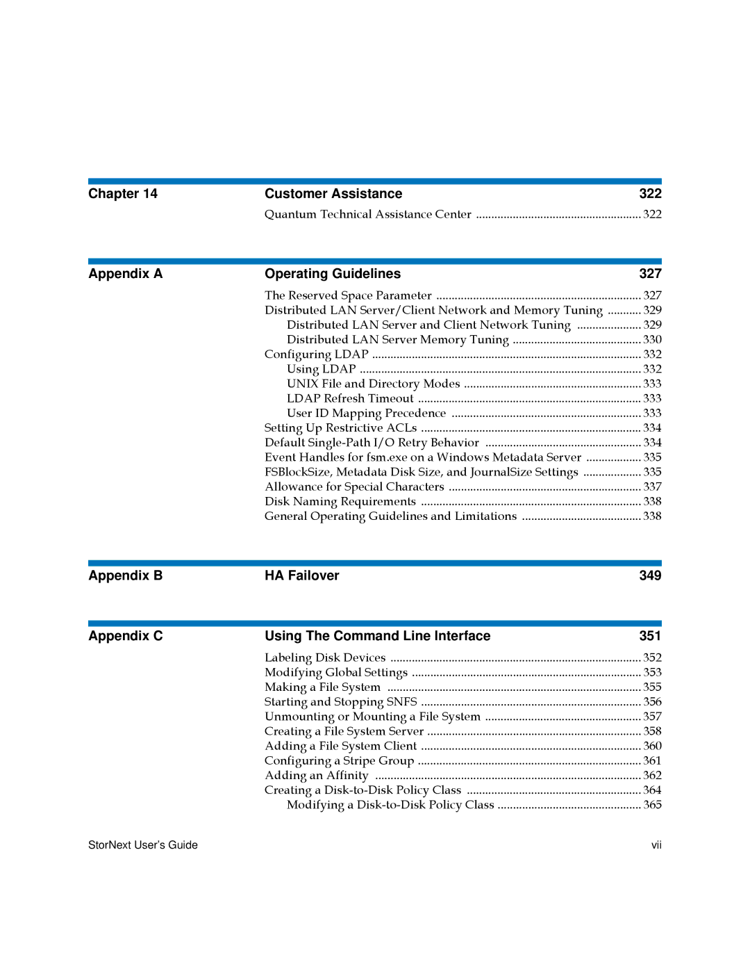 Quantum 6-01658-05 manual Chapter Customer Assistance 322 