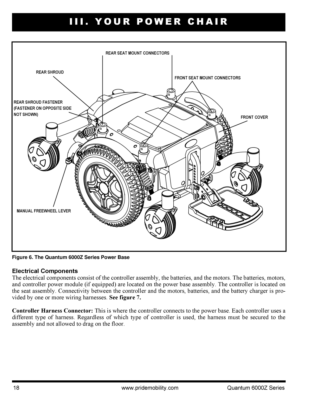 Quantum manual Electrical Components, Quantum 6000Z Series Power Base 