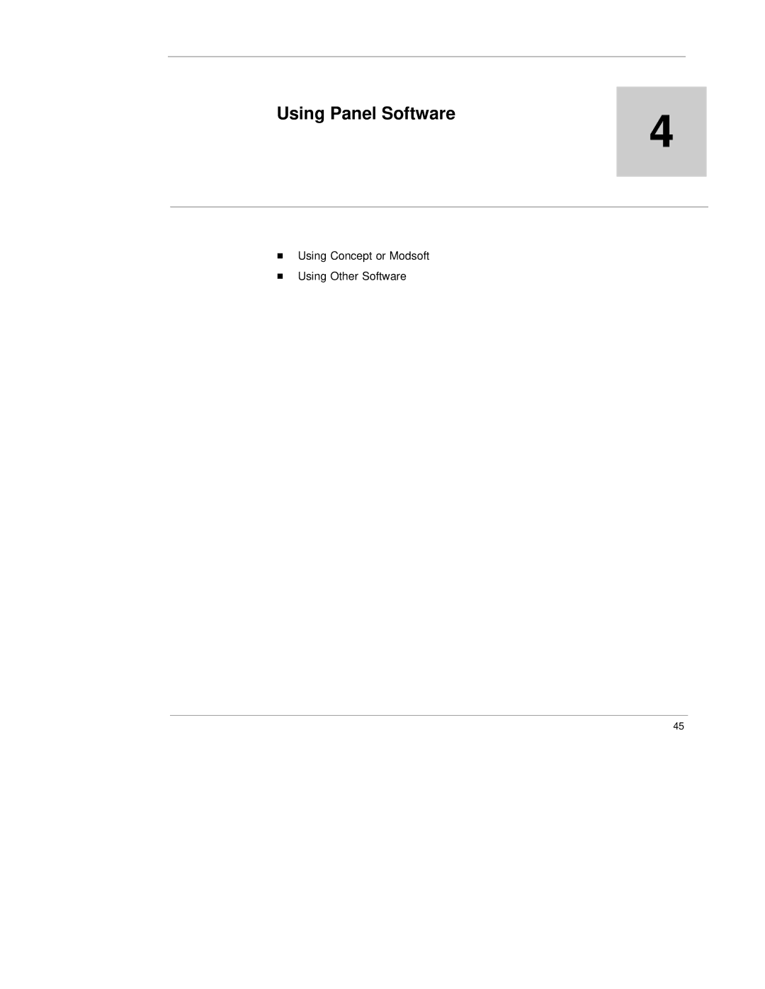 Quantum 890 USE 155 manual Using Panel Software 