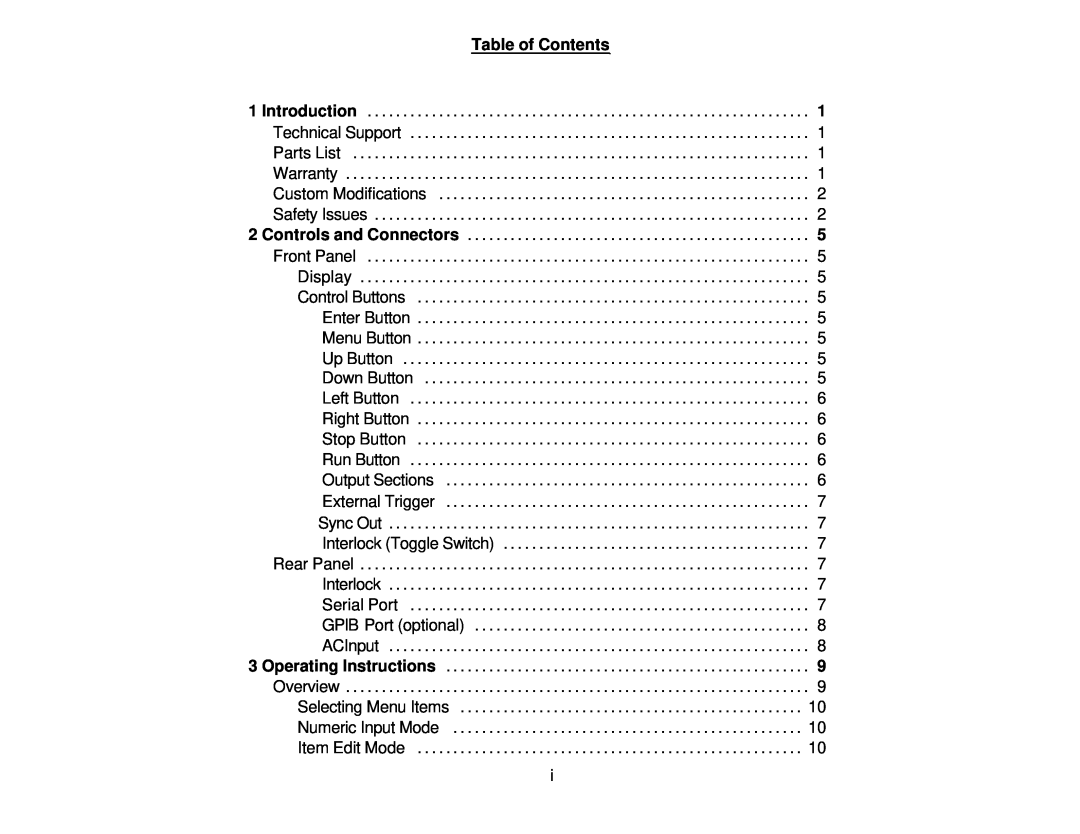 Quantum 9700 user manual Table of Contents 