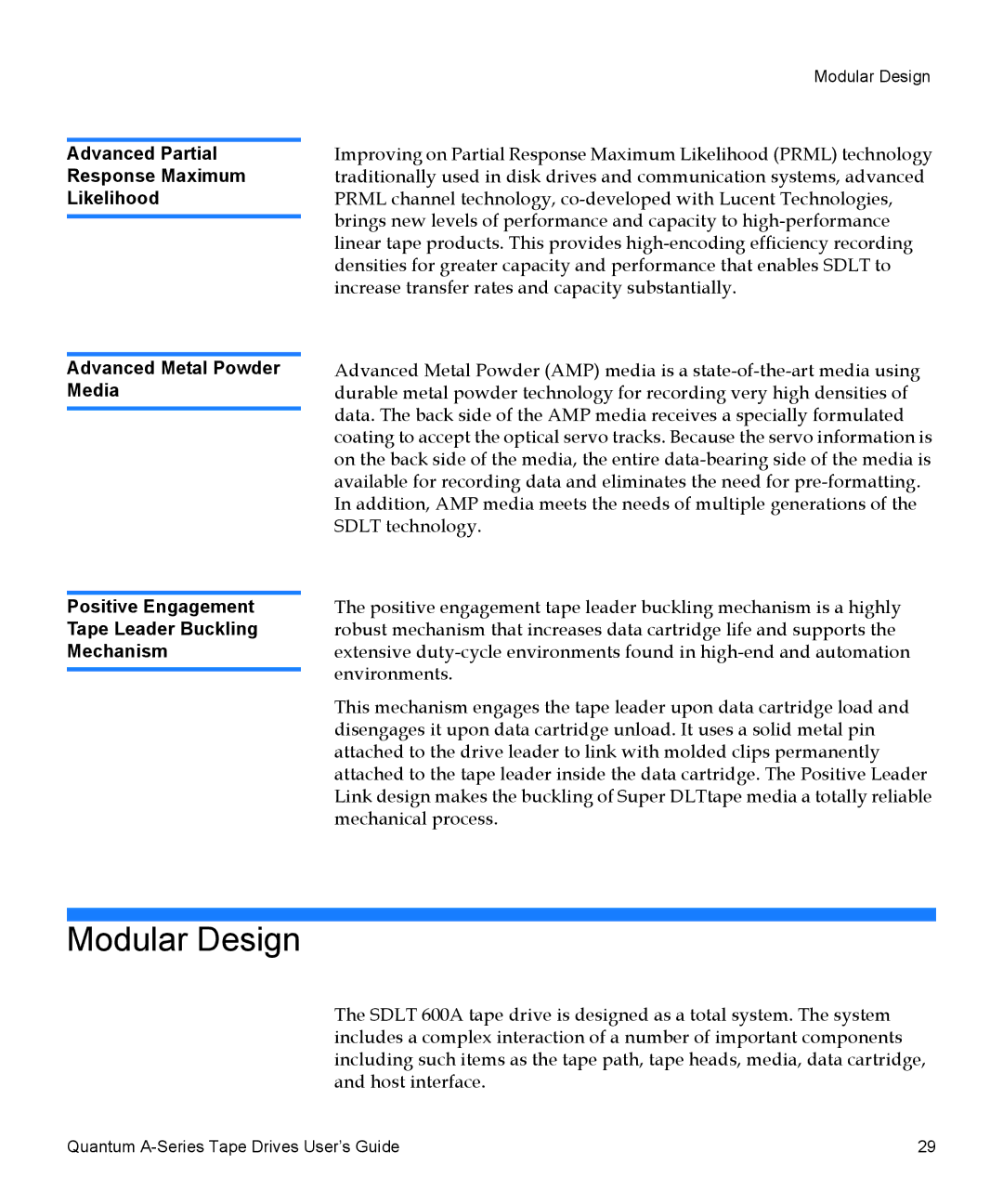 Quantum A-Series manual Modular Design 