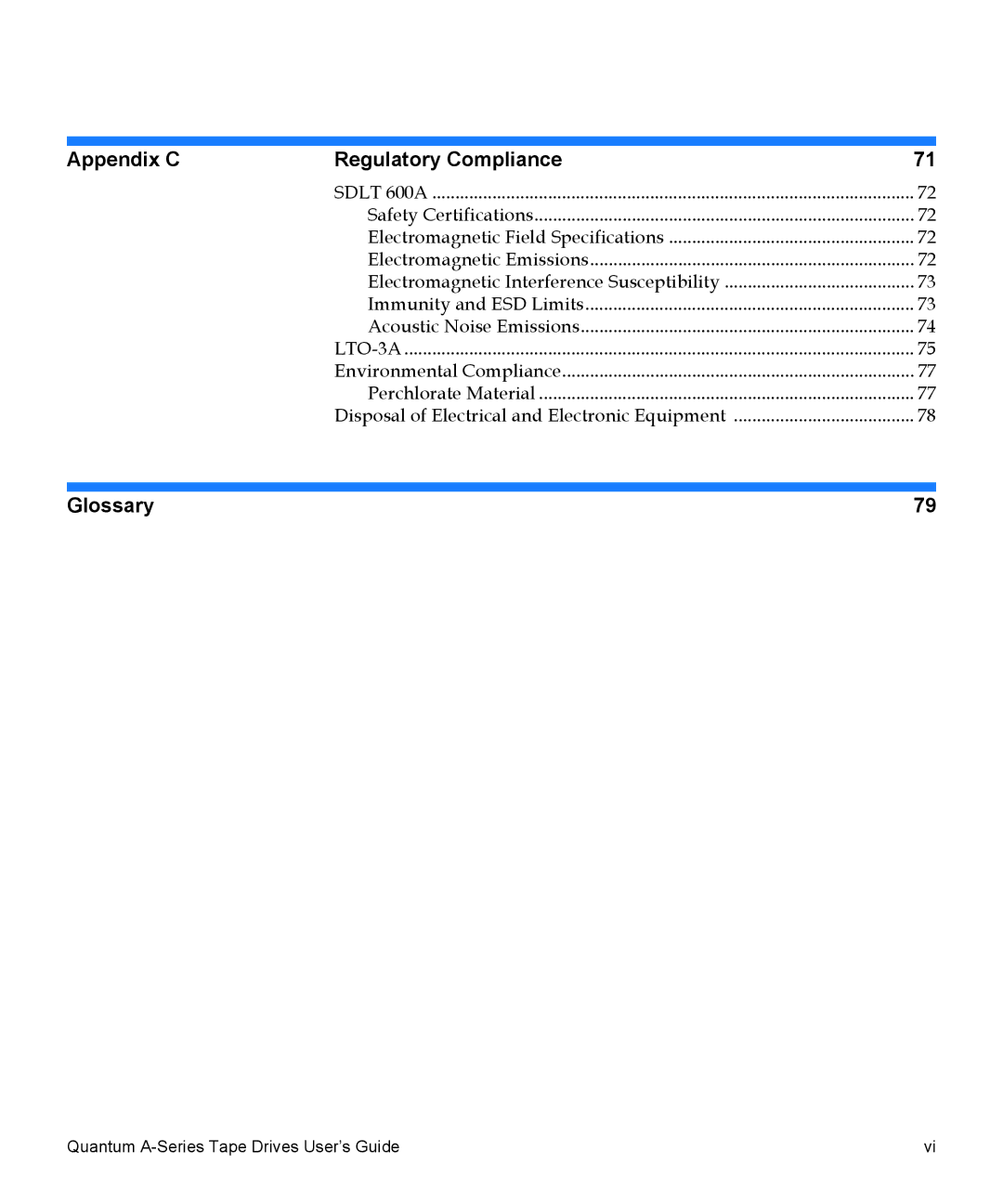 Quantum A-Series manual Appendix C Regulatory Compliance 