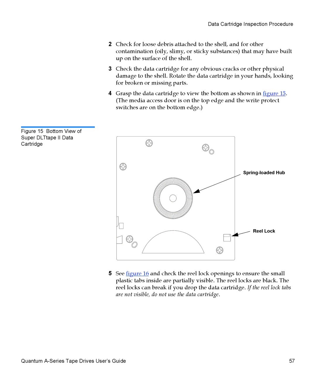Quantum A-Series manual Bottom View Super DLTtape II Data Cartridge 