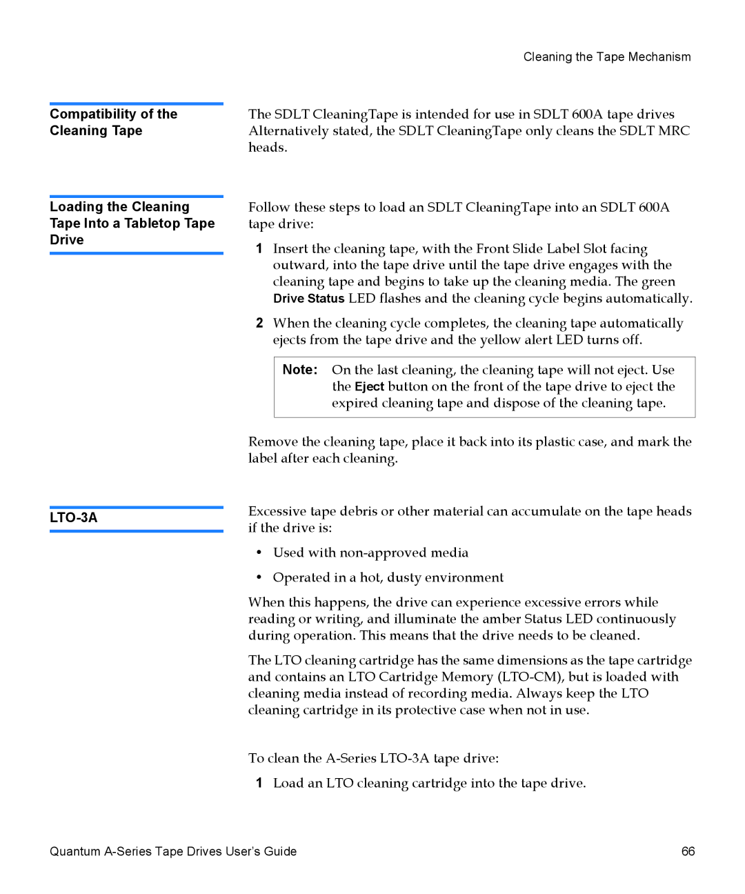 Quantum A-Series manual LTO-3A 