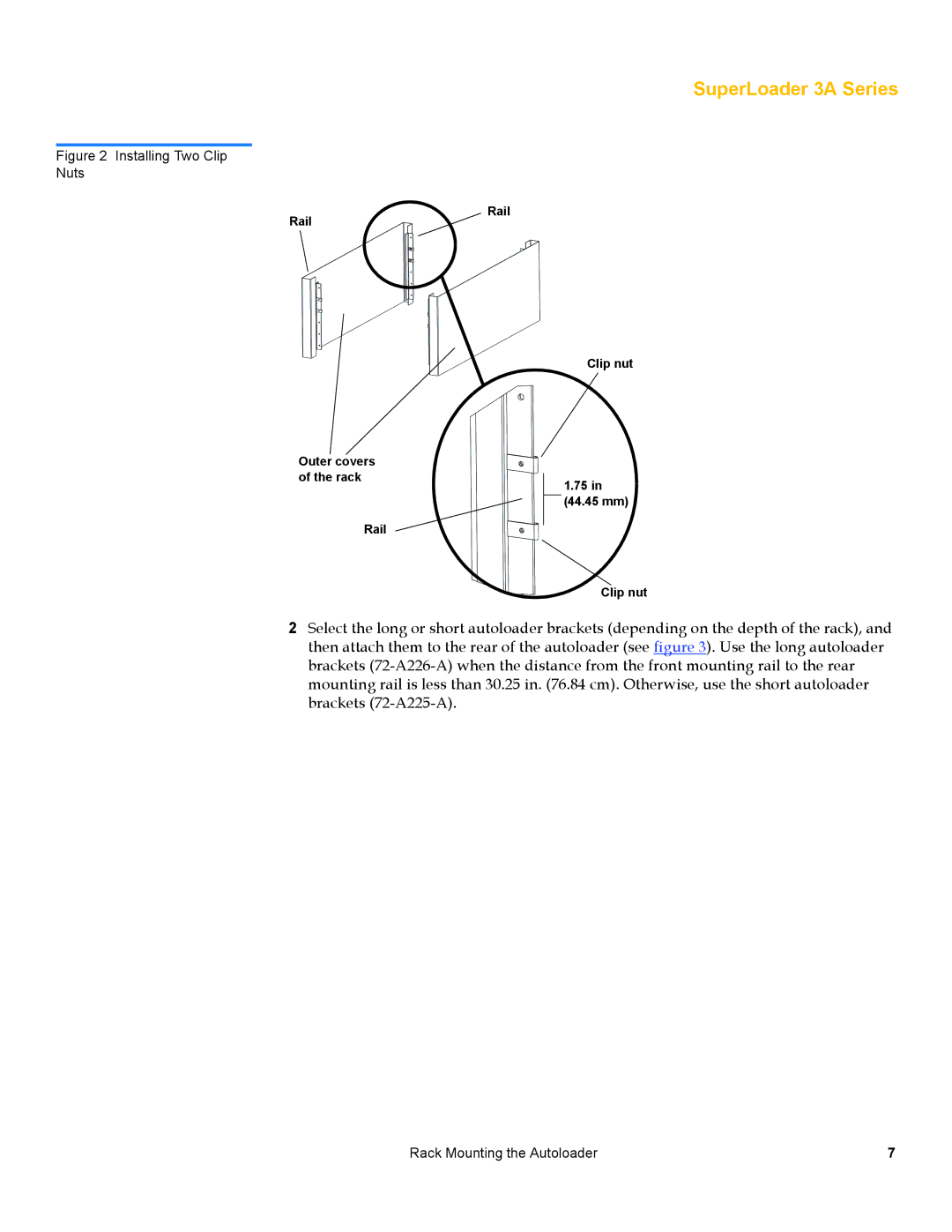 Quantum Audio 3A Series quick start Installing Two Clip Nuts 