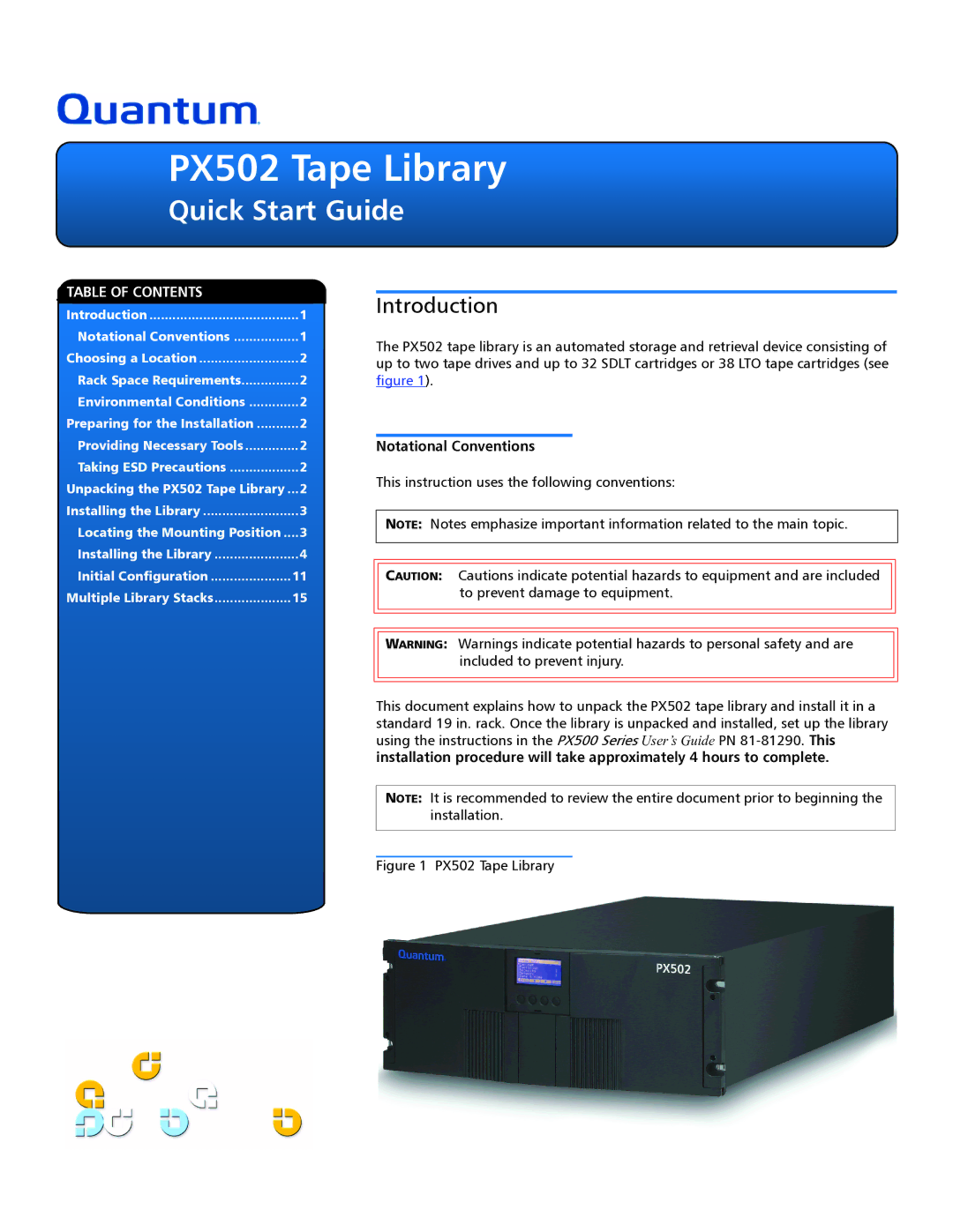 Quantum Audio PX502 quick start Introduction, Notational Conventions 