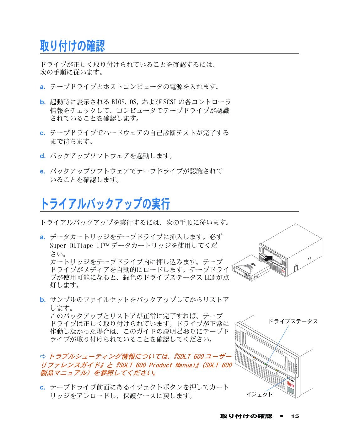 Quantum Audio SDLT 600 quick start 取り付けの確認 