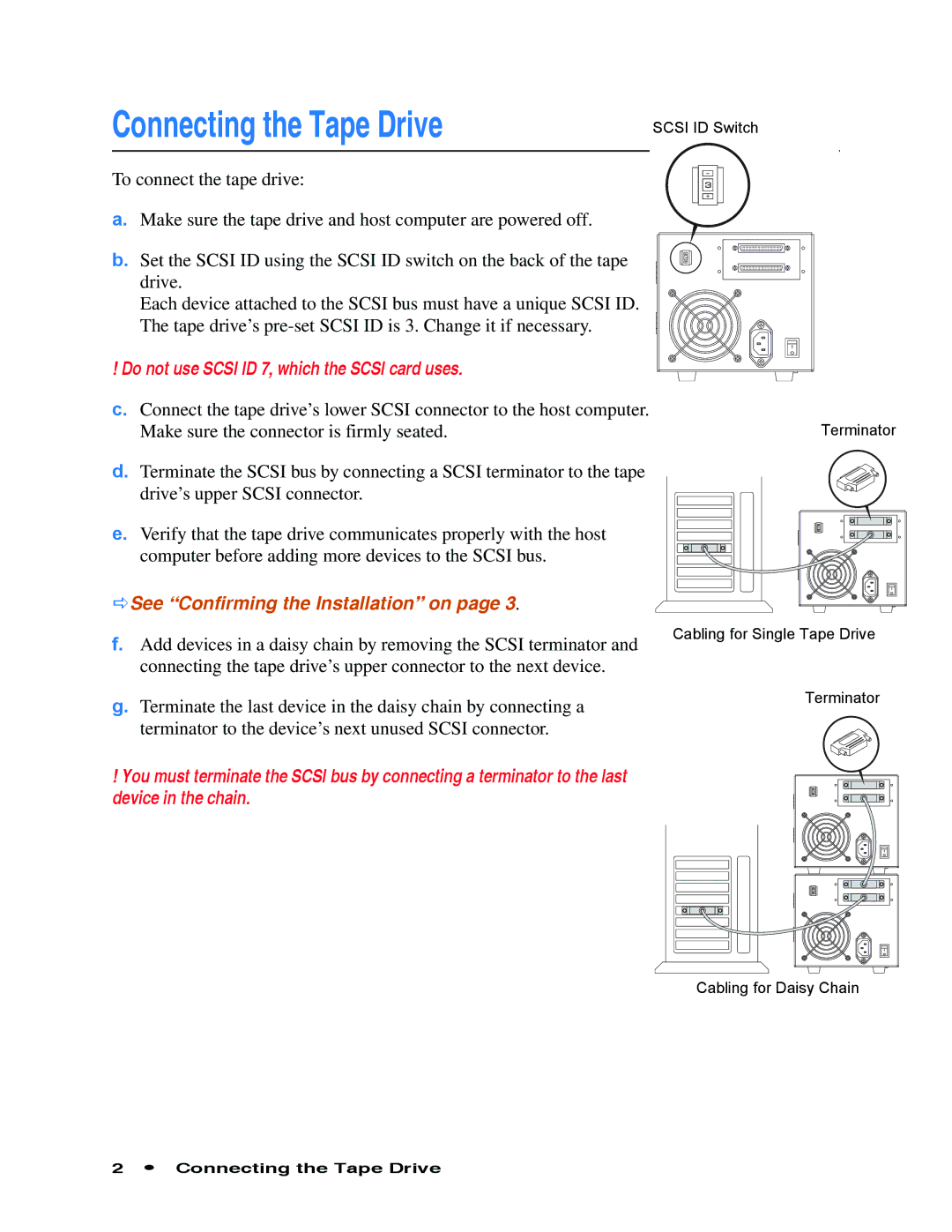 Quantum Audio SDLT 600 quick start Connecting the Tape Drive, DSee Confirming the Installation on 