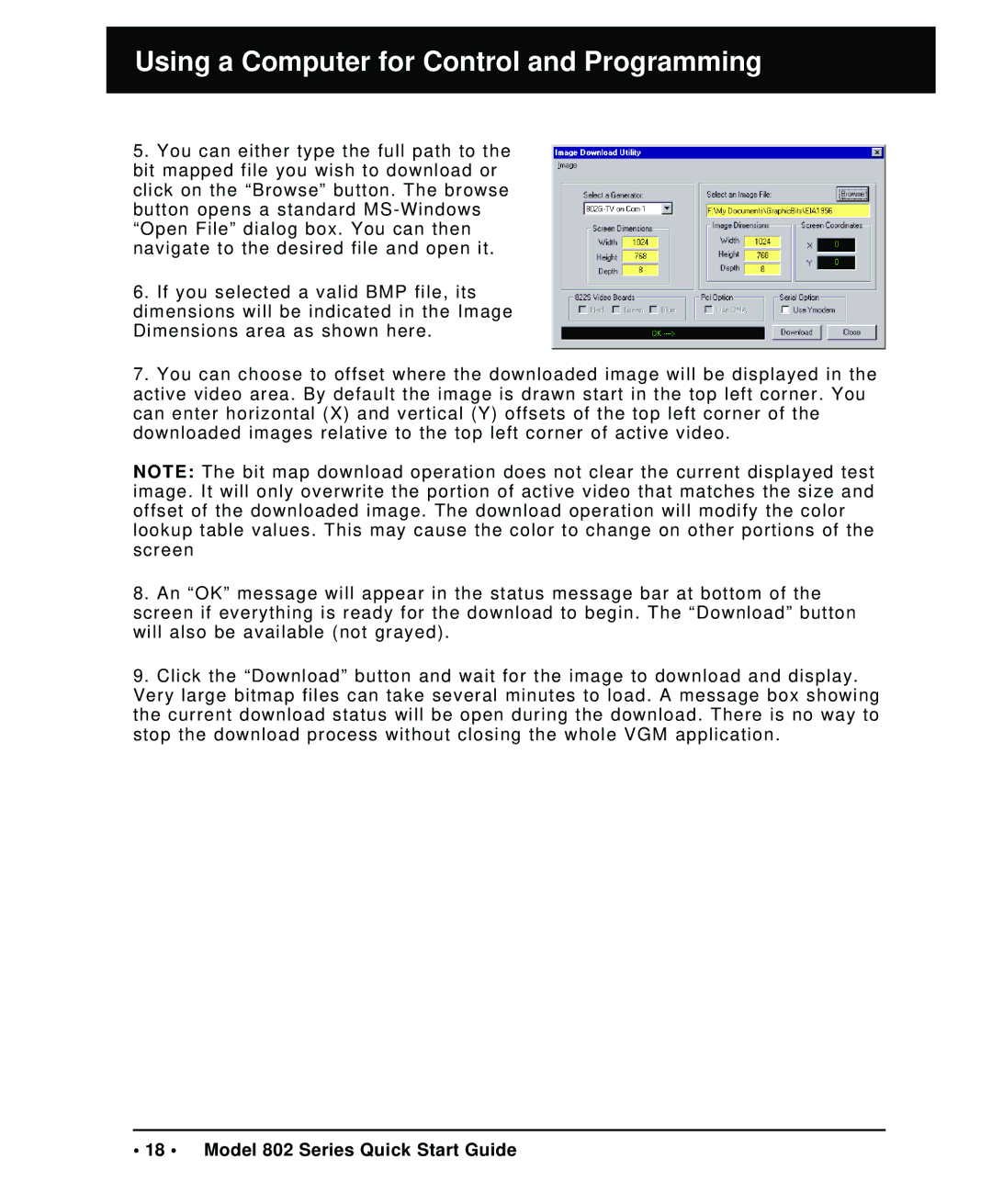 Quantum Data 802 quick start Using a Computer for Control and Programming 