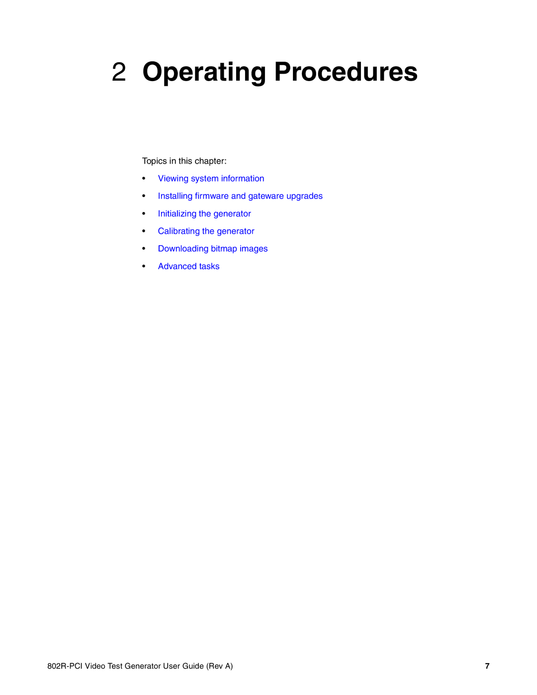 Quantum Data 802R-PCI manual Operating Procedures 