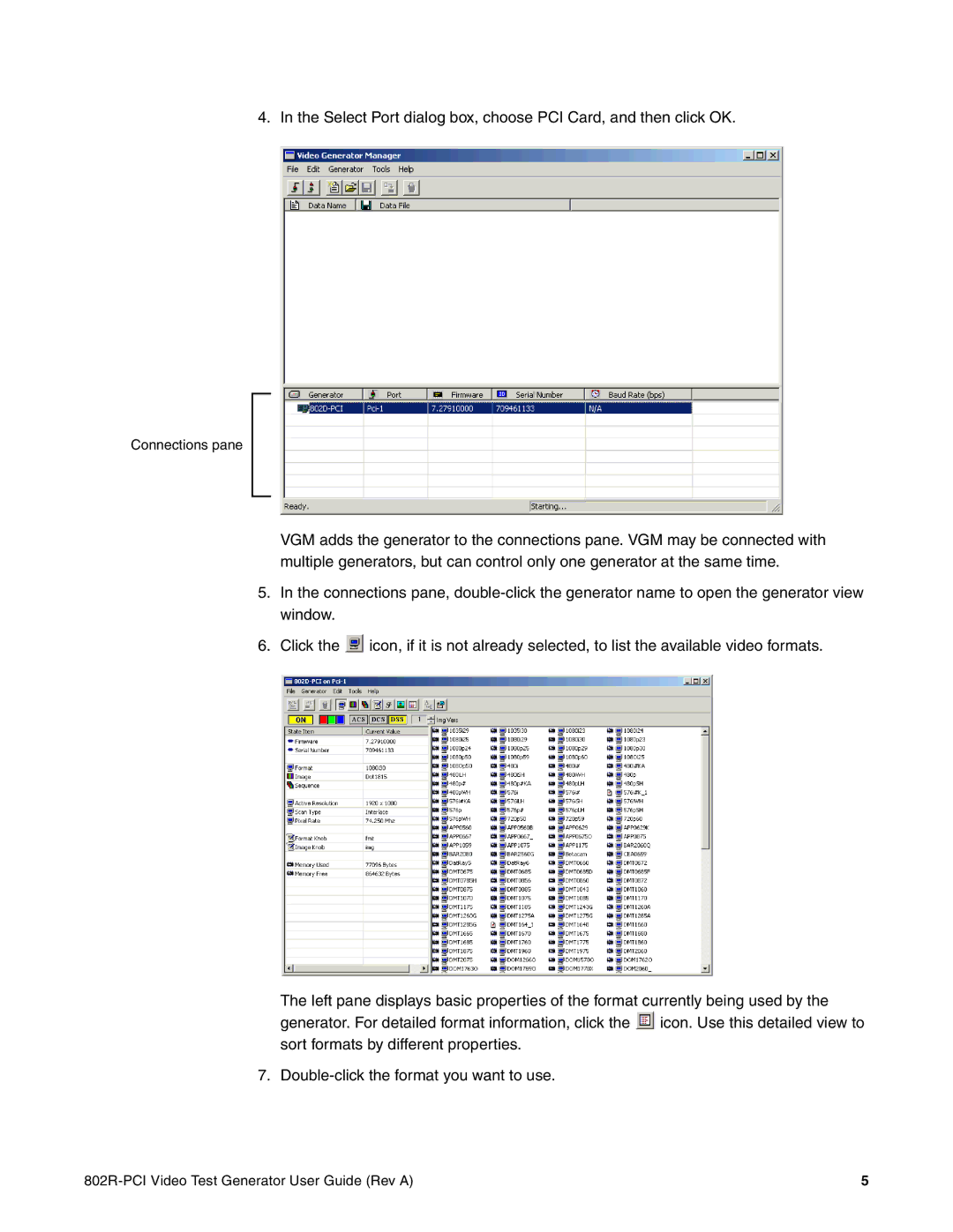 Quantum Data 802R-PCI manual Select Port dialog box, choose PCI Card, and then click OK 