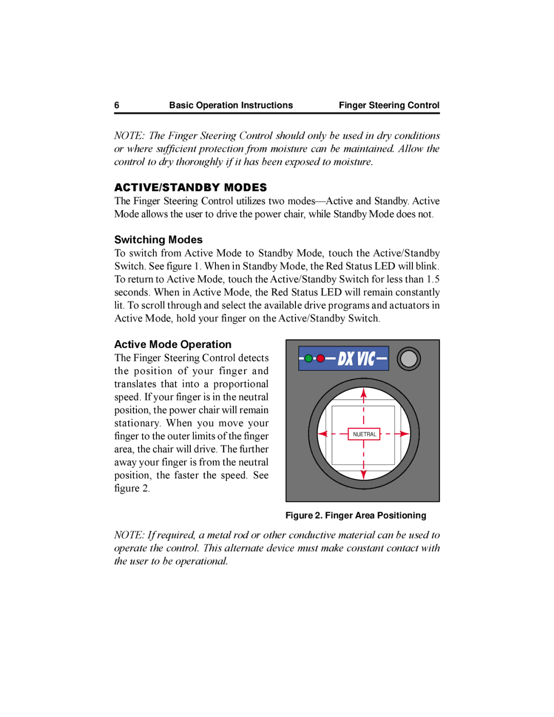 Quantum Dynamic DX manual ACTIVE/STANDBY Modes, Switching Modes, Active Mode Operation 