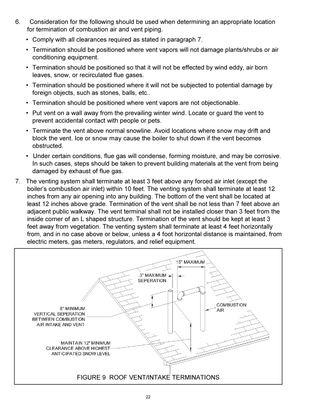 Quantum GAS-FIRED BOILERS installation instructions Roof VENT/INTAKE Terminations 